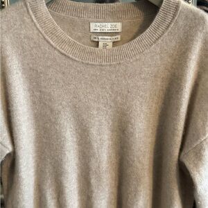 Rachel Zoe Light Taupe Cashmere Crewneck Sweater
